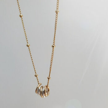 14k Gold Filled Milestone 30 40 50 60 70 80 90 Birthday Necklace, 8 of 9