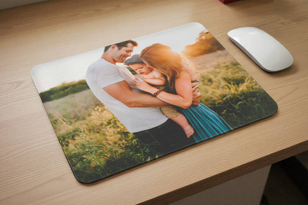 Personalised Photo Xl Mouse Mat With Stitched Edge, 1 of 4