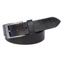 Thick Black Men's Leather Belt Distressed Finish Width '1.35 inches', thumbnail 3 of 7