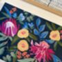 Navy Colourful Floral Illustration Print, thumbnail 5 of 5