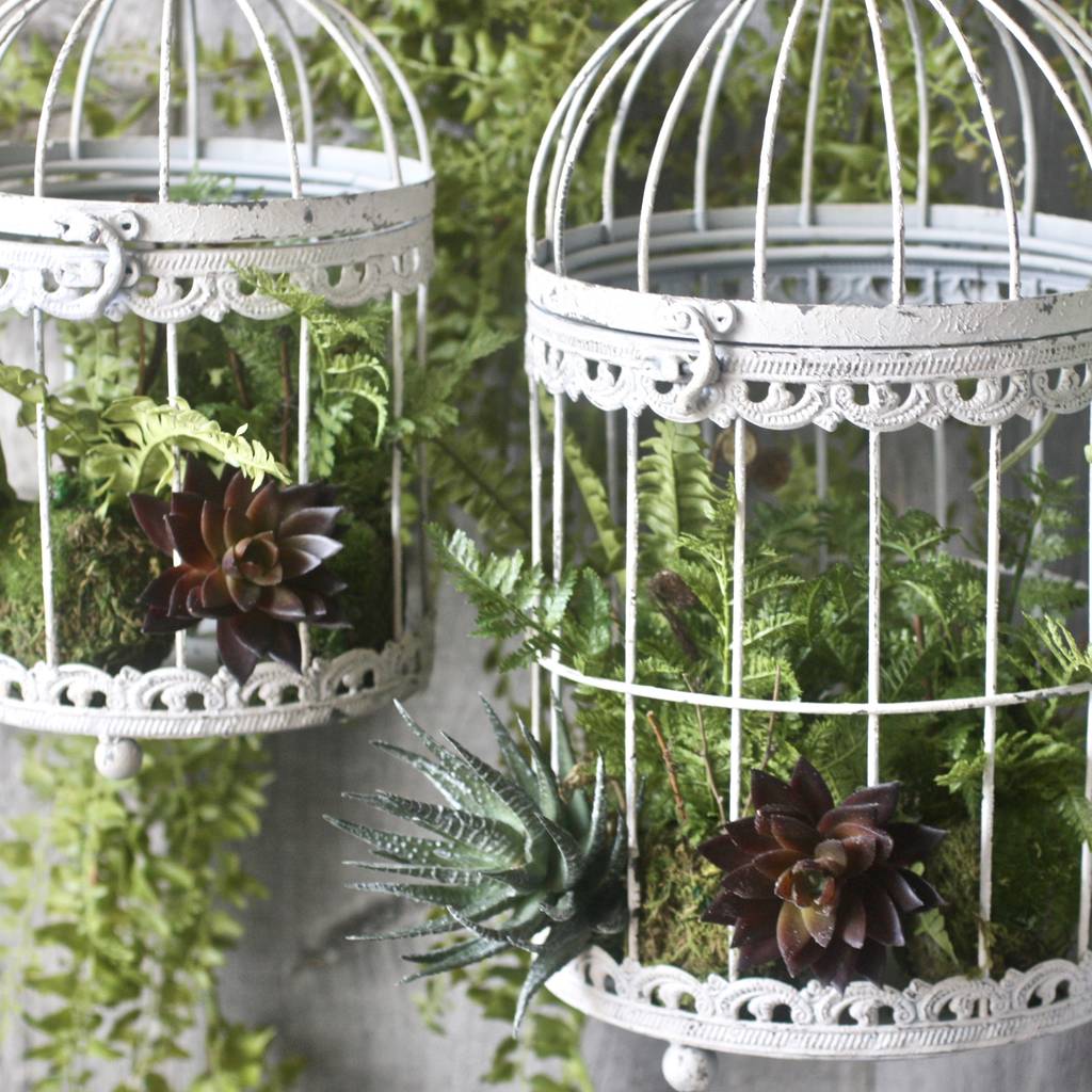 Vintage Ornate Birdcage Planters Set Of Two By London Garden Trading