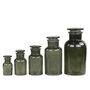 Set Of Five Green Glass Apothecary Jars, thumbnail 2 of 6