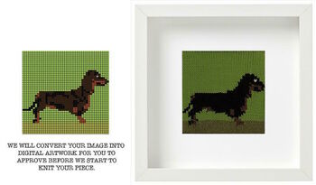 Personalised Pet Portrait Framed Knitted Art, 7 of 10