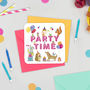 Animal Birthday Bunch Set Of Mini Party Invitations, thumbnail 3 of 6