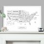 Personalised North America White Pinboard Map, thumbnail 1 of 8