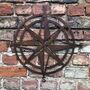 Metal Compass Garden Wall Fence Feature Decoration Sign, thumbnail 5 of 6