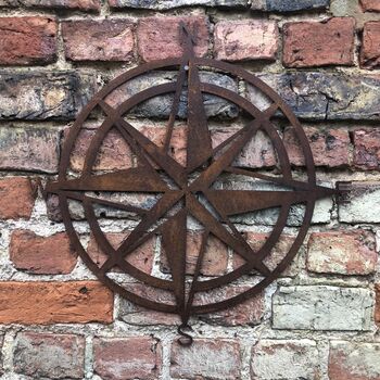 Metal Compass Garden Wall Fence Feature Decoration Sign, 5 of 6