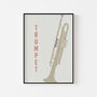 Trumpet Print | Instrument Music Poster, thumbnail 8 of 10