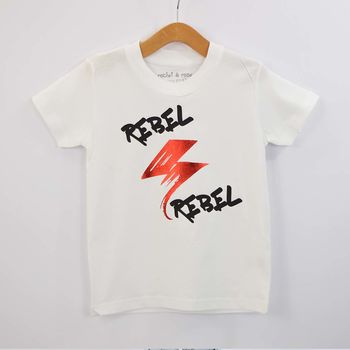 'Rebel Rebel' Paint And Graffiti Print T Shirt, 3 of 3
