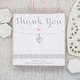 Wedding Necklace Cut Out Heart Thank You, thumbnail 1 of 4