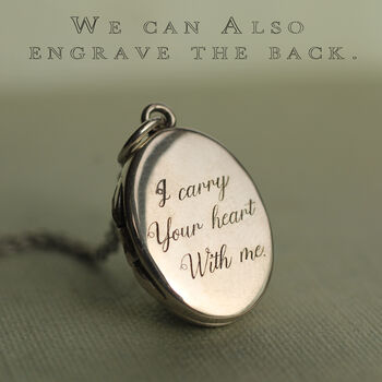 Personalized Sterling Silver Birth Flower Locket, 5 of 9