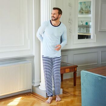 Men's 'Maritime' Bamboo Pyjama Set, 2 of 5