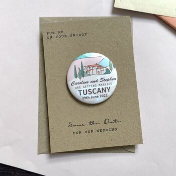 Tuscany Illustration Magnet Save The Date, 5 of 7