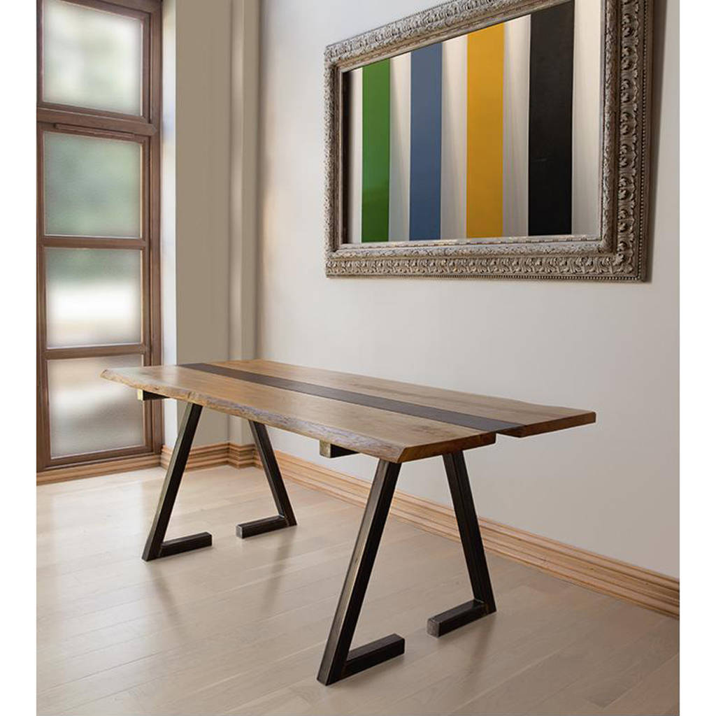 Z Kollektion Oak And Iron Dining Table By Oak & Iron Furniture