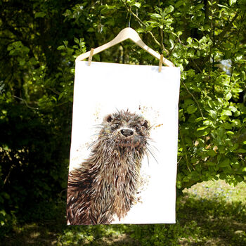 Inky Otter Tea Towel, 5 of 8