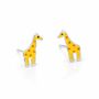 Sterling Silver Giraffe Stud Earrings – 10mm X 7mm, thumbnail 4 of 5