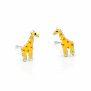 Sterling Silver Giraffe Stud Earrings – 10mm X 7mm, 4 of 5