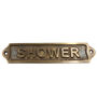 Custom Shower Sign Brass Plaque With Vintage Finish, thumbnail 5 of 12