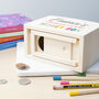 Personalised Colourful Wooden Money Box, thumbnail 6 of 8