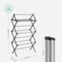 Foldable Clothes Airer Laundry Drying Rack, thumbnail 3 of 7