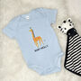 Giraffe Personalised Jungle Babygrow, thumbnail 3 of 6