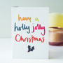 Holly Jolly Hand Lettered Christmas Card, thumbnail 1 of 3