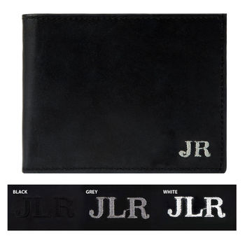 Personalised Leather Wallet In Ebony Black, 5 of 7
