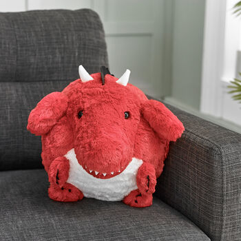 Soft Cuddly Giant Handwarmer Rory The Red Dragon, 3 of 3