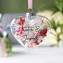 Couples Floral Glass Bauble Hanging Decoration, thumbnail 1 of 12
