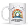 Personalised Teacher Mug – Colourful Boho Rainbow Thank You Gift, thumbnail 1 of 10
