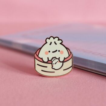 Dumpling Enamel Pin | Cute Pin Badges, 3 of 4