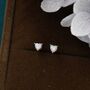 Sterling Silver Extra Tiny Opal Heart Stud Earrings, thumbnail 1 of 12