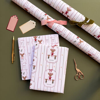 Personalised Christmas Mouse Wrapping Paper, 6 of 11