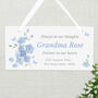 Personalised Memorial Forget Me Not Wooden Sign, thumbnail 1 of 3