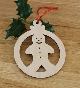 Wooden Christmas Bauble Decorations Can Be Personalised, 6 of 7