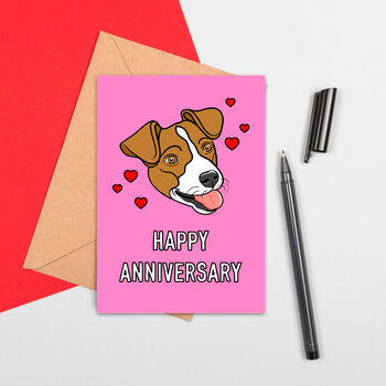 Large Size Cute Dog Anniversary Card, 2 of 2