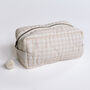 Quilted Washbag Gingham Beige, thumbnail 1 of 4