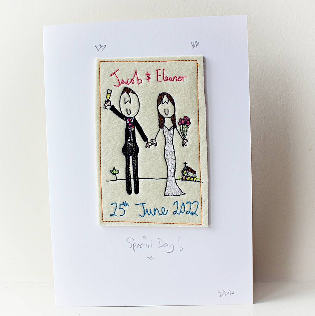 Personalised Wedding Card By Seabright Designs