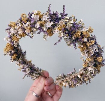 Wedding Dried Flower Crown Headband, 4 of 10