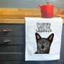 Personalised Cat Tea Towel, thumbnail 4 of 11