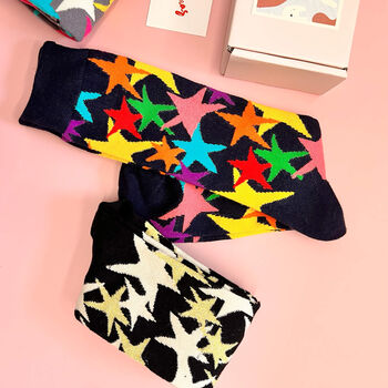 Colourful Bold Star Socks Two Pairs In A Box, 2 of 7