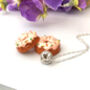 Thank You Teacher Sterling Silver Mini Doughnut Necklace, thumbnail 12 of 12