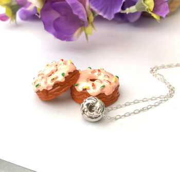Thank You Teacher Sterling Silver Mini Doughnut Necklace, 12 of 12