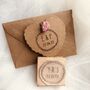 Initials And Date Wreath Rubber Stamp, thumbnail 1 of 5