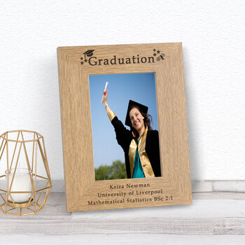 Personalised Graduation Wood Picture Frame, 2 of 2