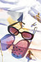 Black Narrow Oval Chunky Sunglasses, thumbnail 1 of 8