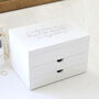 Personalised Message Jewellery Box With Drawers, thumbnail 1 of 6