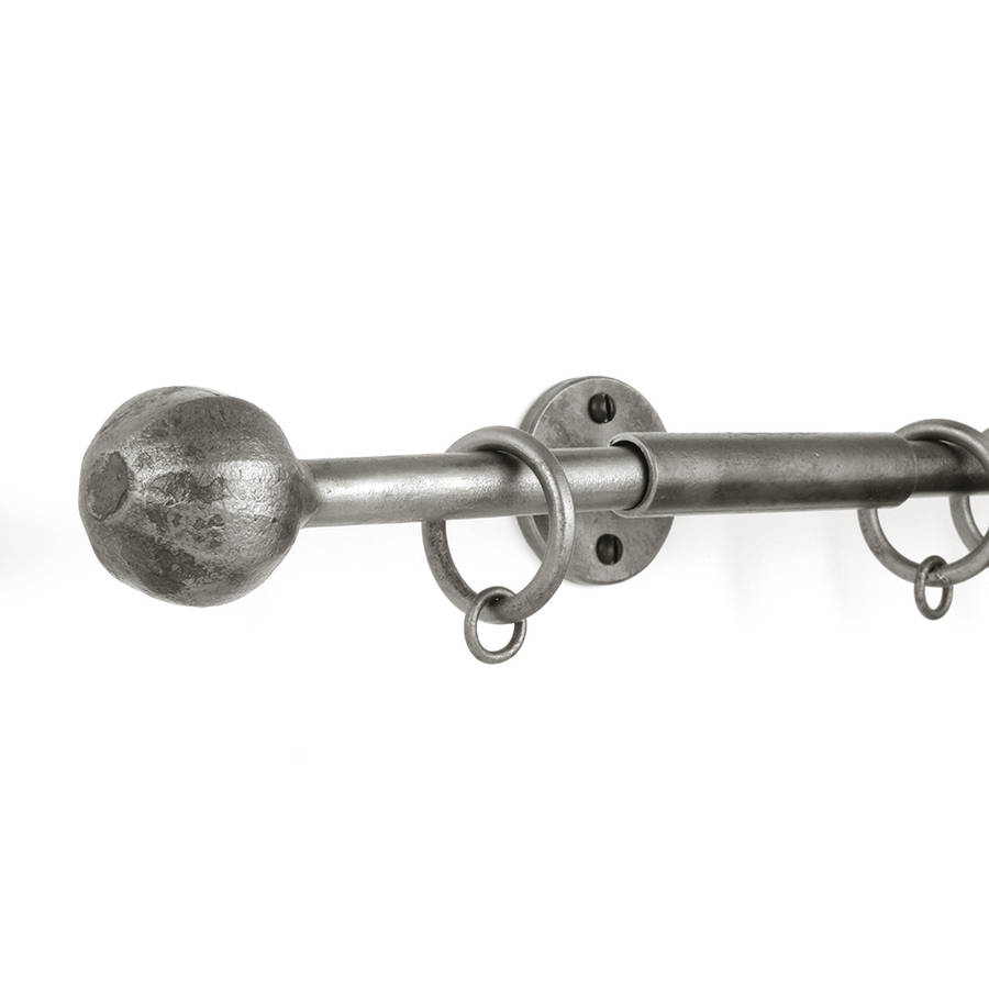 Textured Ball End Curtain Pole, 1 of 2