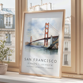 San Francisco California Travel City Poster, 2 of 7