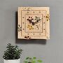 Clock Wall Tile With Bright Flowers, thumbnail 1 of 6